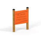 Board with braille alphabet