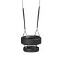 TBS-2T black tire swing with chains and safety grips for playground use